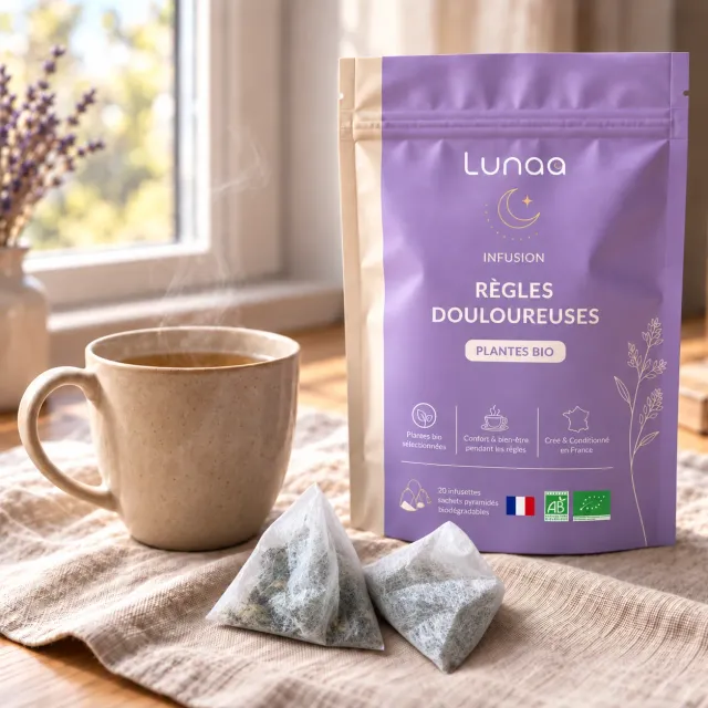Lunaa infusion règles douloureuses florale mentholée